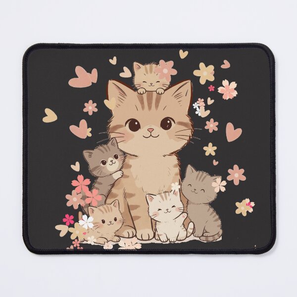 Item preview, Mama Cat and Her Sweet Kittens designed and sold by MigWhimsy.