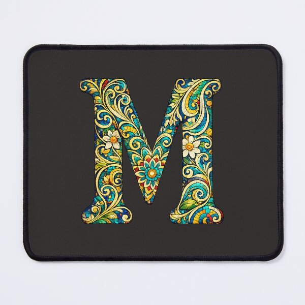 Item preview, Magic Floral Letter M – Ornate Vintage Monogram Design designed and sold by Les-Ink-Studio.