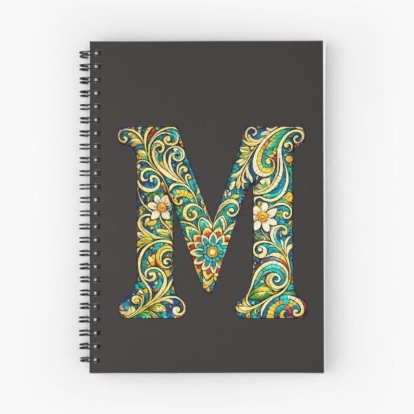 Item preview, Magic Floral Letter M – Ornate Vintage Monogram Design designed and sold by Les-Ink-Studio.