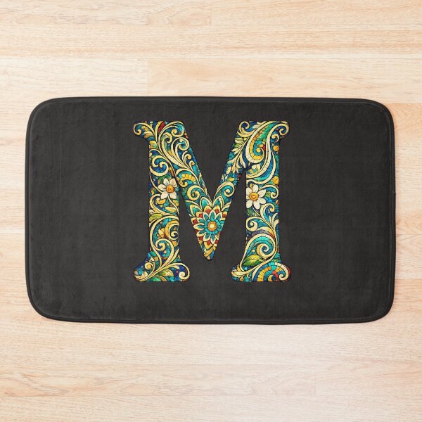 Item preview, Magic Floral Letter M – Ornate Vintage Monogram Design designed and sold by Les-Ink-Studio.