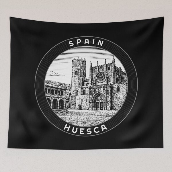 Item preview, Huesca Spain Linocut Style  designed and sold by Thistle-TShop.