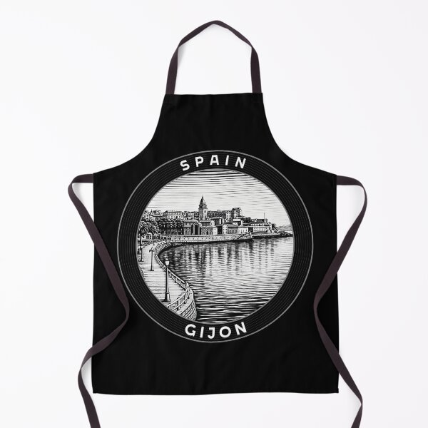 Item preview, Gijon Spain Linocut Style  designed and sold by Thistle-TShop.