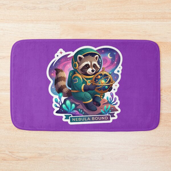 Item preview, Nebula Bound Raccoon Astronaut Sticker | Cute Space Explorer Art designed and sold by Bhaskar Digital Art.