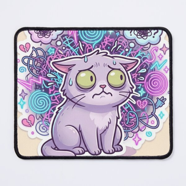 Item preview, My Brain Is Loud Cat Sticker designed and sold by Elviqus Shop.