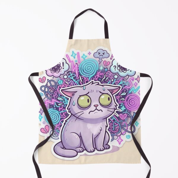 Item preview, My Brain Is Loud Cat Sticker designed and sold by Elviqus Shop.
