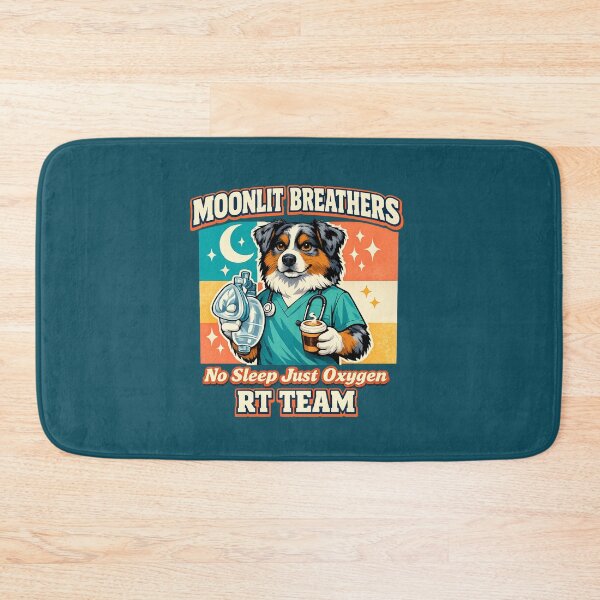 Item preview, Moonlit Breathers RT Team Shirt Australian Shepherd Respiratory Therapist Retro Dog Nurse Tee No Sleep Just Oxygen Pulmonary Care Gift designed and sold by ClinicalHubs.