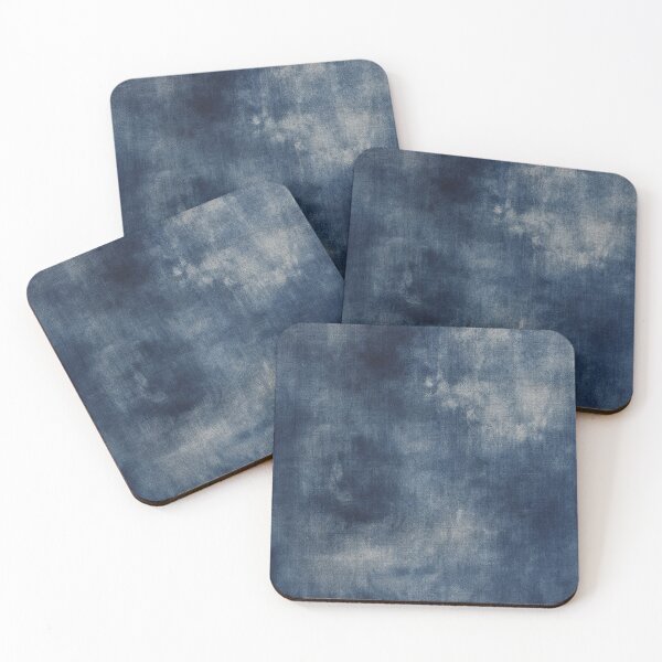 Item preview, Washed Indigo Cotton Textile Abstract Pattern designed and sold by frumixart.