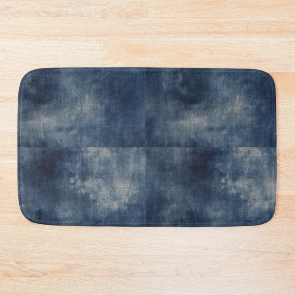 Item preview, Washed Indigo Cotton Textile Abstract Pattern designed and sold by frumixart.