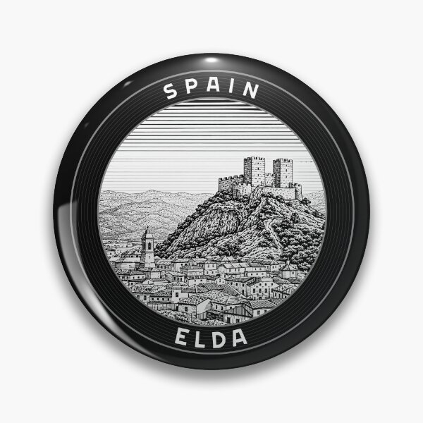 Artikelvorschau, Elda Spanien Linolschnittstil entworfen und verkauft von Thistle-TShop.