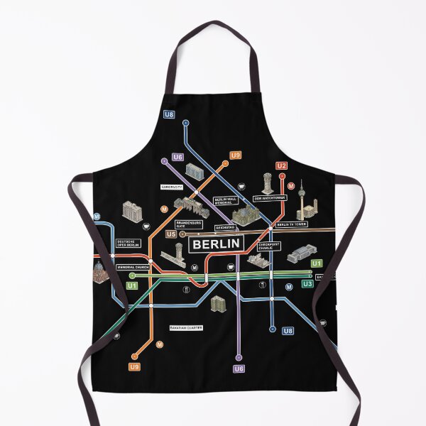 Item preview, Berlin city map with landmarks designed and sold by oliver polanski.