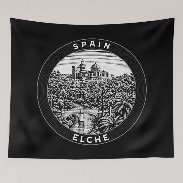 Item preview, Elche Spain Linocut Style  designed and sold by Thistle-TShop.