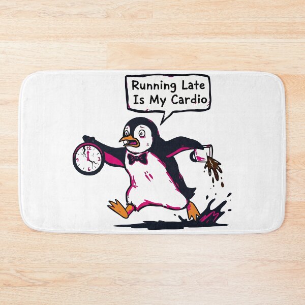 Item preview, Running Late Is My Cardio Funny Penguin designed and sold by XYZ LAB by Jesuperman.