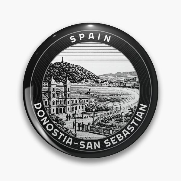 Item preview, Donostia-San Sebastian Spain Linocut Style  designed and sold by Thistle-TShop.