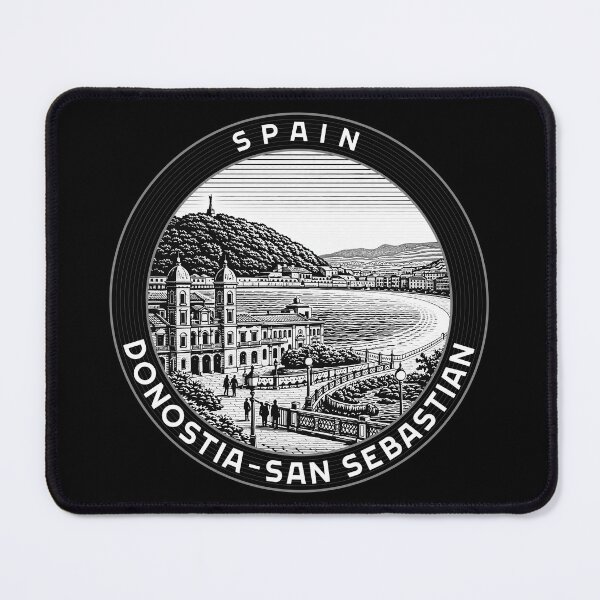 Item preview, Donostia-San Sebastian Spain Linocut Style  designed and sold by Thistle-TShop.