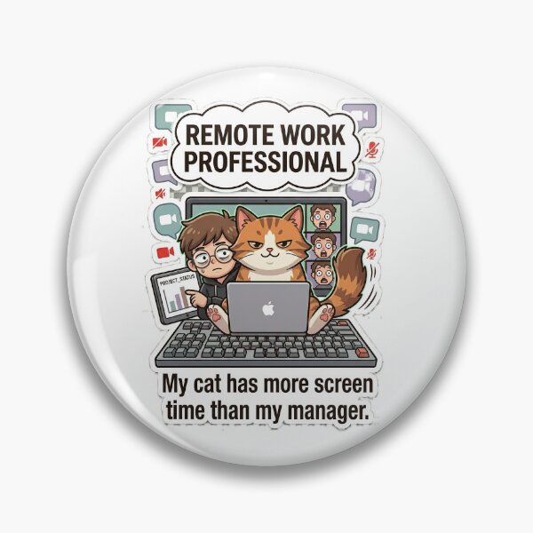 Item preview, Remote Work Professional Cat Screen Time designed and sold by IntrovertEngineer11.