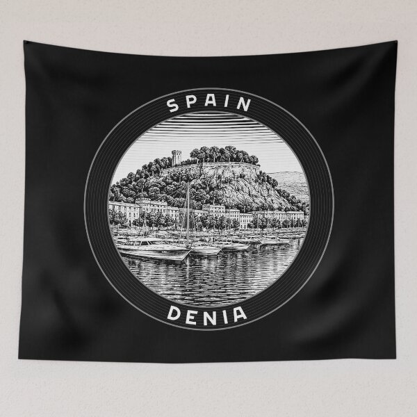 Item preview, Denia Spain Linocut Style  designed and sold by Thistle-TShop.