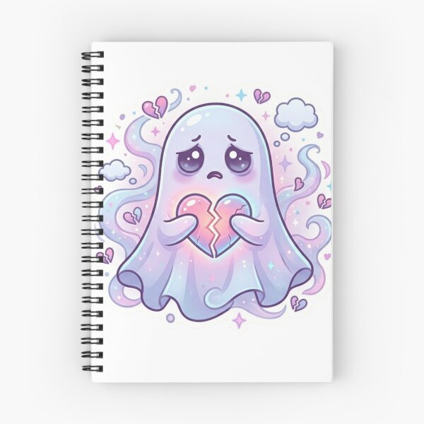 Item preview, Emotionally Haunted Ghost Sticker designed and sold by Elviqus Shop.