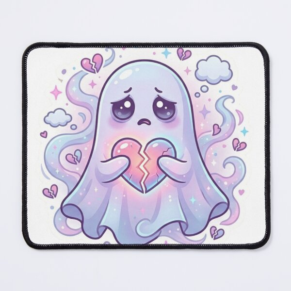 Item preview, Emotionally Haunted Ghost Sticker designed and sold by Elviqus Shop.