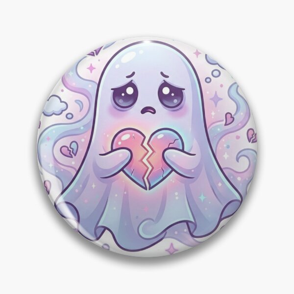 Item preview, Emotionally Haunted Ghost Sticker designed and sold by Elviqus Shop.