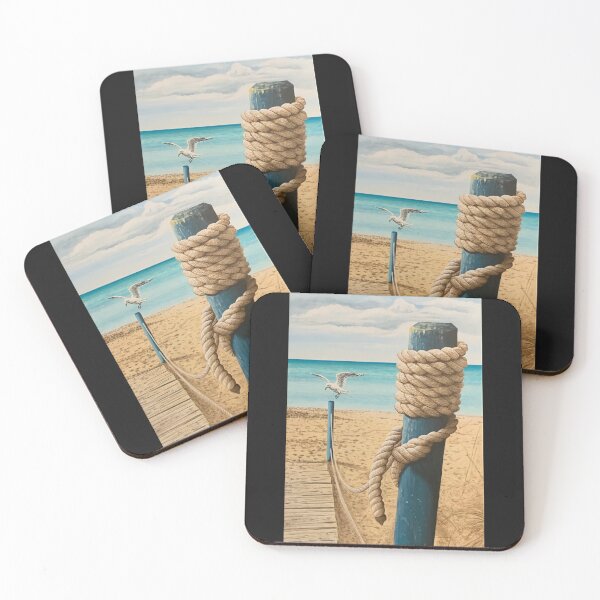 Item preview, Beach, sand, seagull, sea, Italy, vacation, ship's rope designed and sold by artecaspari.