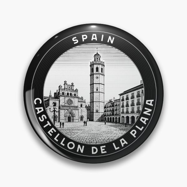 Item preview, Castellon de La Plana Spain Linocut Style  designed and sold by Thistle-TShop.