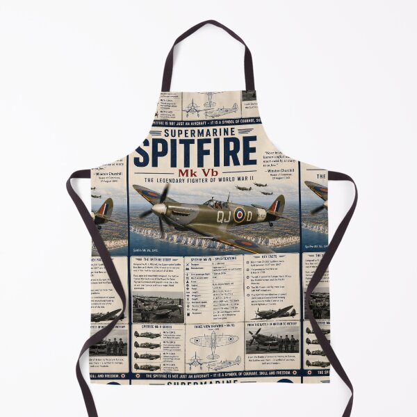 Item preview, Vintage Spitfire Mk Vb Aviation History Poster designed and sold by ArtComixHaven.