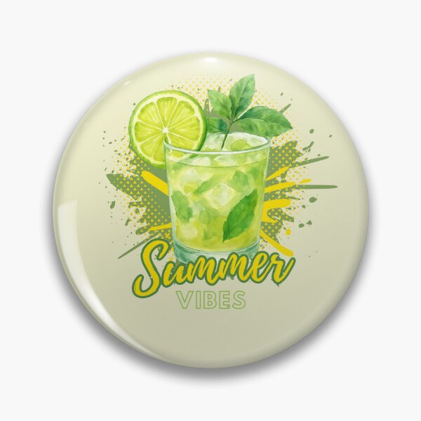 Item preview, Summer Vibes Mojito | Tropical Cocktail Illustration designed and sold by Nksparks.