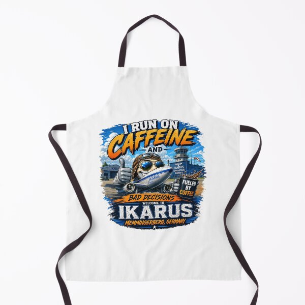 Item preview, I Run on Caffeine and Bad Decisions T-Shirt | Funny Aviation Pilot Graphic Tee | Ikarus Memmingerberg Germany Travel Shirt designed and sold by Sushikidsntod.