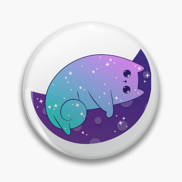 Item preview, Aesthetic Galaxy Cat Chilling on Moon Kawaii Space designed and sold by Doodle_Craze.