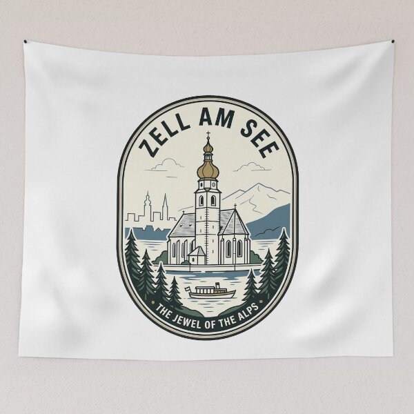 Item preview, Zell am See Austria Vintage Alps Travel Badge designed and sold by k3rstman1.
