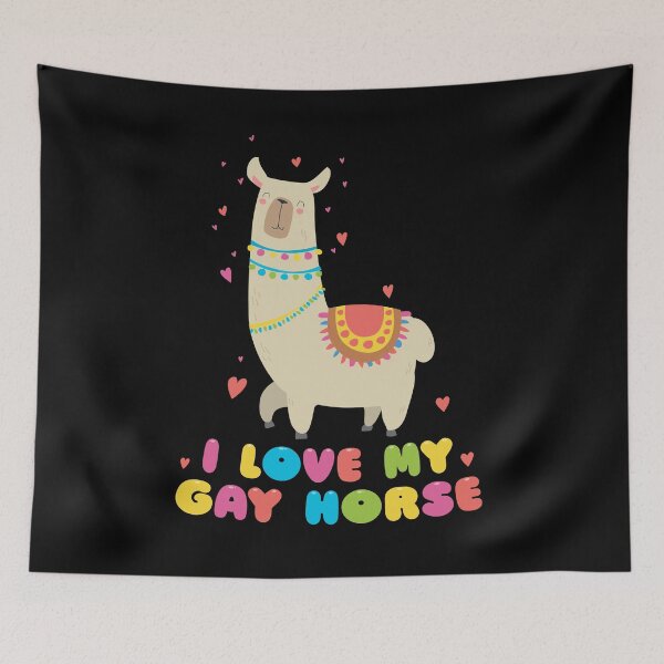 Item preview, Gay horse llama - Funny south American llama design designed and sold by messy-nessie.