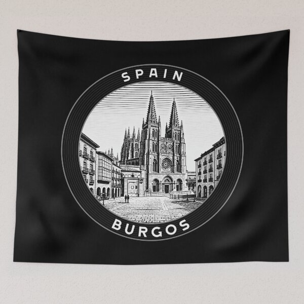 Item preview, Burgos Spain Linocut Style  designed and sold by Thistle-TShop.