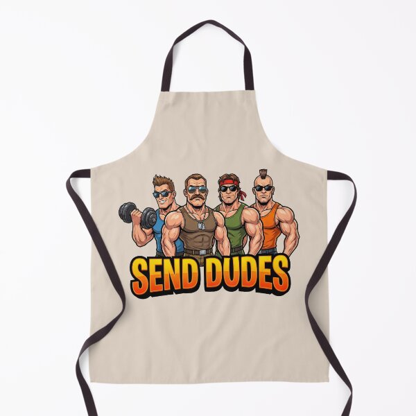 Item preview, Send Dudes Funny Parody Design | Muscular Macho Men Meme Illustration 2 designed and sold by WordPlayStudio.
