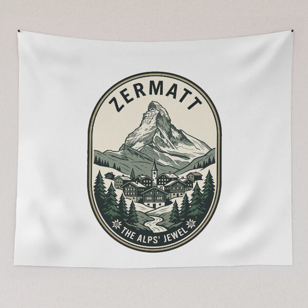 Item preview, Zermatt Switzerland Matterhorn Vintage Travel Badge designed and sold by k3rstman1.
