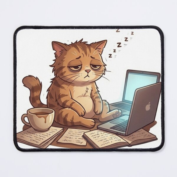 Item preview, Running On Empty Cat Sticker designed and sold by Elviqus Shop.