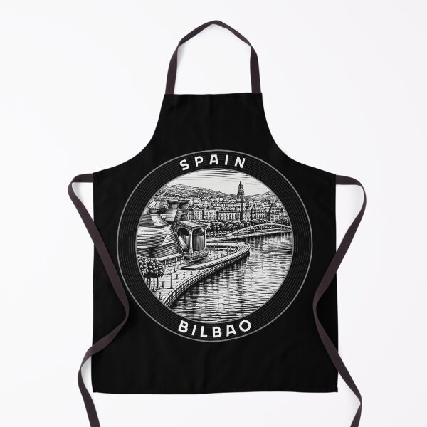 Item preview, Bilbao Spain Linocut Style designed and sold by Thistle-TShop.