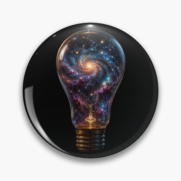 Item preview, Cosmic Galaxy Inside Vintage Light Bulb | Surreal Space Art 4K designed and sold by M.Store.