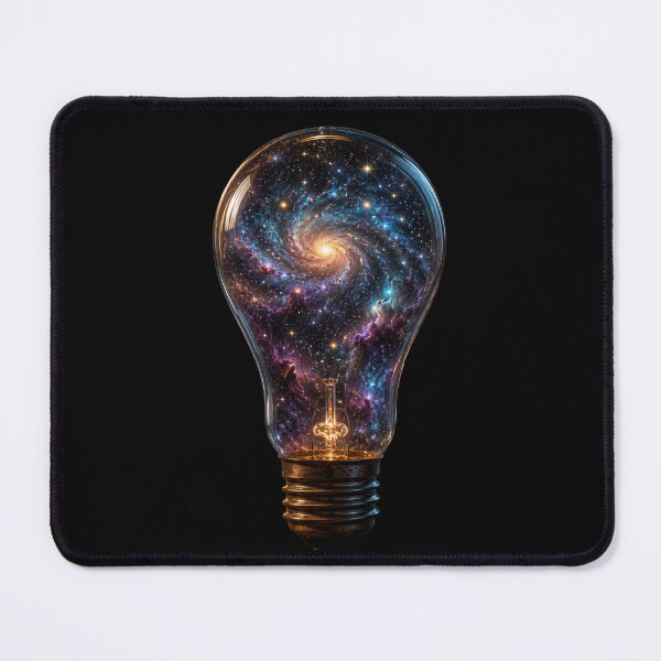 Item preview, Cosmic Galaxy Inside Vintage Light Bulb | Surreal Space Art 4K designed and sold by M.Store.