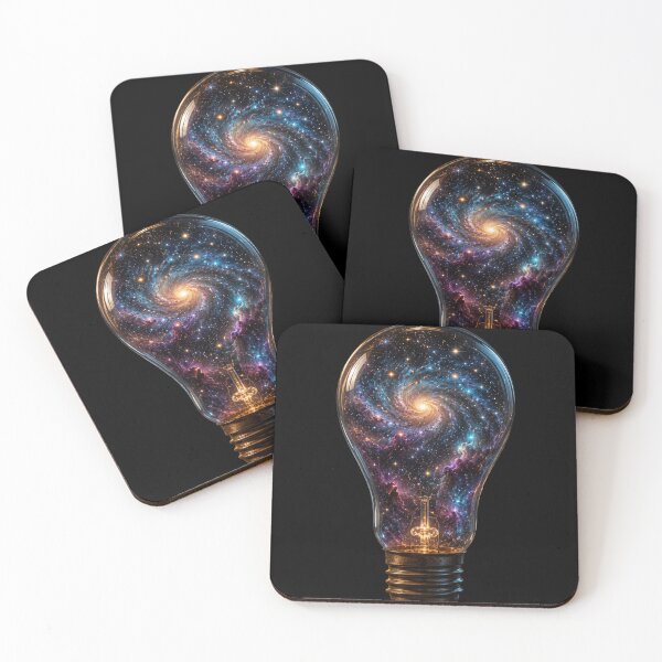 Item preview, Cosmic Galaxy Inside Vintage Light Bulb | Surreal Space Art 4K designed and sold by M.Store.