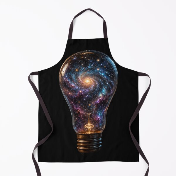 Item preview, Cosmic Galaxy Inside Vintage Light Bulb | Surreal Space Art 4K designed and sold by M.Store.