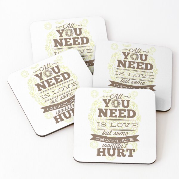Item preview, Funny Love and Chocolate Typography Quote designed and sold by Kruki99.