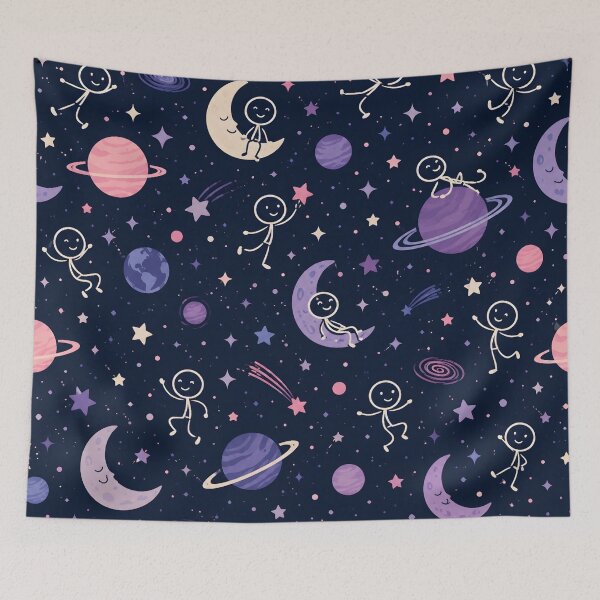 Item preview, Cosmic Stick Figure Pattern designed and sold by StickyGuys.