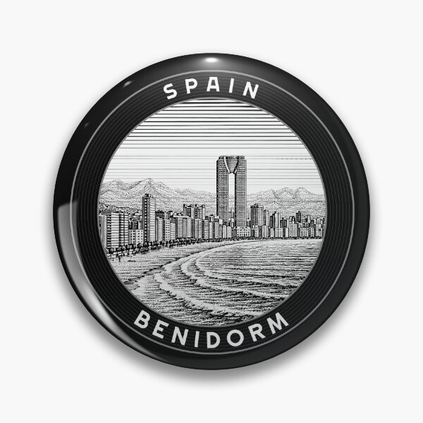Item preview, Benidorm Spain Linocut Style  designed and sold by Thistle-TShop.