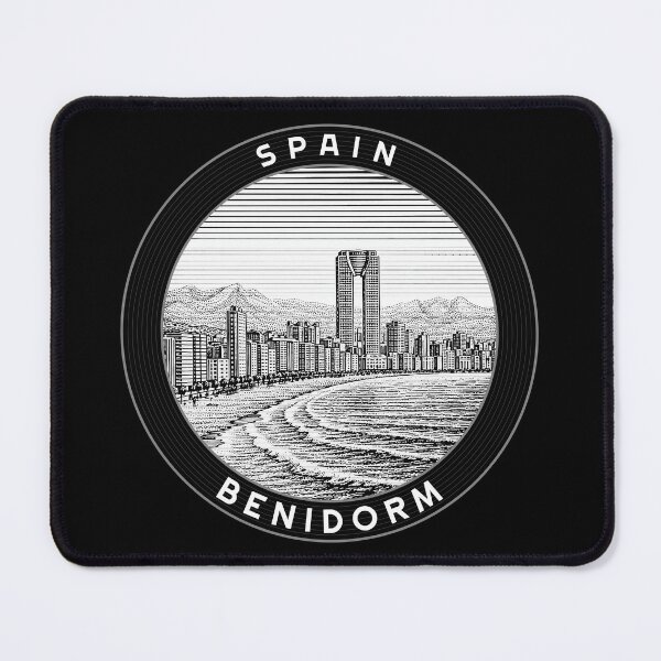 Item preview, Benidorm Spain Linocut Style designed and sold by Thistle-TShop.
