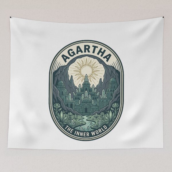 Item preview, Agartha Inner World Hollow Earth Subterranean City Badge designed and sold by k3rstman1.