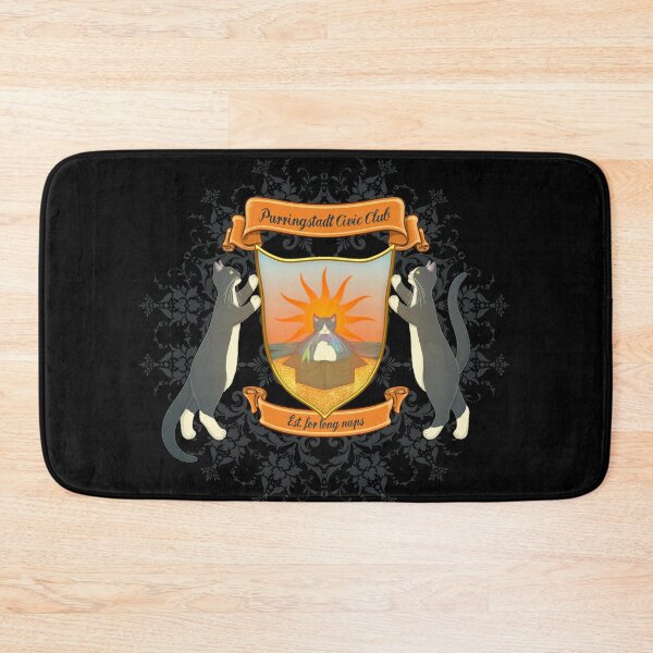 Item preview, Purringstadt Civic Club - Est. for long naps (Dark) designed and sold by Scolliecat.