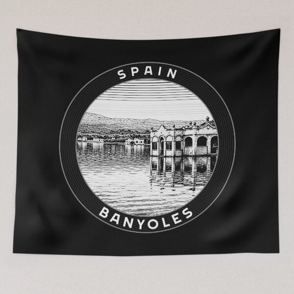Item preview, Banyoles Spain Linocut Style  designed and sold by Thistle-TShop.
