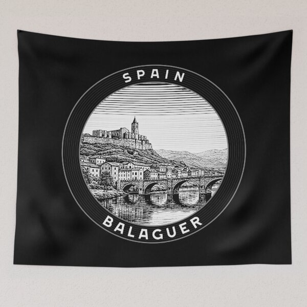 Item preview, Balaguer Spain Linocut Style  designed and sold by Thistle-TShop.