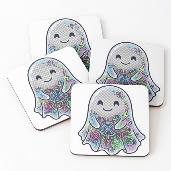 Item preview, Silence Outside Chaos Inside Ghost Sticker designed and sold by Elviqus Shop.