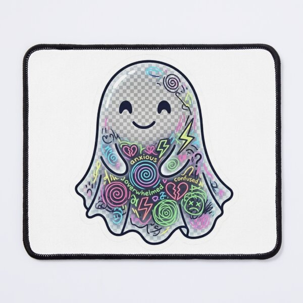 Item preview, Silence Outside Chaos Inside Ghost Sticker designed and sold by Elviqus Shop.